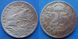 SPAIN - 25 Centimos 1925 PC S "Caraba" KM# 740 Alfonso XIII (1886-1931) - Edelweiss Coins - Premières Frappes