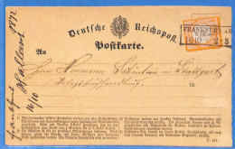 Allemagne Reich 1872 - Carte Postale De Frankfurt - G30560 - Briefe U. Dokumente