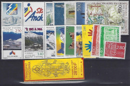 Andorre Année Complète 1993 ** Poste 425 à 440 Avec Carnet N°5 - Années Complètes