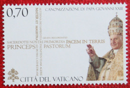 Canonification Of Pope John XXIII  2014 Mi 1799 Yv 1653 POSTFRIS / MNH / ** VATICANO VATICAN - Nuovi