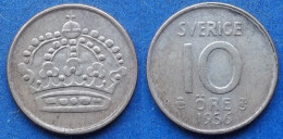 SWEDEN - Silver 10 öre 1956 TS KM# 823 Gustav VI Adolf (1950-1973) - Edelweiss Coins - Suède