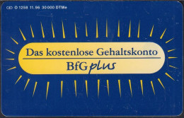 GERMANY O1258/96 - BfG Bank AG - Das Kostenlose Gehaltskonto (DD 1609) - O-Series: Kundenserie Vom Sammlerservice Ausgeschlossen