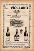 PUB 1921 - Vins De Bourgogne L Violland Pécot & Louis Beaune & Pommard, Champagne AYALA Chateau D'Ay - Pubblicitari