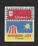 Portugal Matosinhos Leça Plage Beach Etiquette Boite De Allumettes Matchbox Label - Boites D'allumettes - Etiquettes