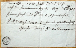 Schweiz Suisse 1820: Dokument Mit Amtlichem Stempel CANTON BERN 5 Rap. - Für Mich Leider Unleserlich - ...-1845 Vorphilatelie
