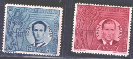 ROMANIA 1941 4TH ANNIVERSARY OF THE DEATHS OF SPAIN FIGHTER VASILE MARIN AND ION MOTA MI No 682-3 MNH VF!! - Neufs