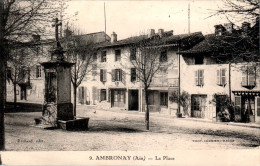 Ambronay Canton Ambérieu-en-Bugey La Place Ain 01500 N°9 Dos Vert Cpa Ecrite Au Dos En TB.Etat - Non Classés
