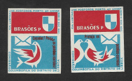Portugal Etiquette Boite De Allumettes Protéger Le Pigeon Voyageur Colombophilie Homing Pigeon Racing Matchbox Label - Boites D'allumettes - Etiquettes