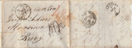 France > Suisse 1863: Lettre Pliée De ANGER 26 FEVR 63 Via LANDQUART 1 MÄRZ  Pour Schiers (Suisse) - ...-1845 Vorphilatelie