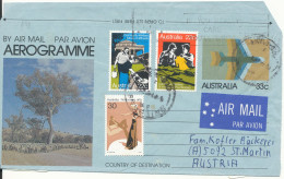 Australia Uprated Aerogramme Sent To Austria 13-2-1981 - Aérogrammes