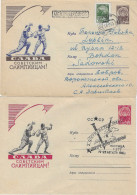 1960 Jeux Olympiques De Rome: 2 Entiers+ Postaux D'URSS Escrime (tarif Intérieur/ Inter)+ Championnat Monde Equitation - Estate 1976: Montreal