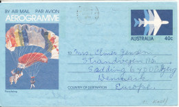 Australia Aerogramme Sent To Denmark 21-2-1984 - Aerogramme