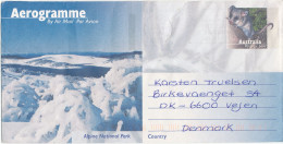 Australia Aerogramme Sent To Denmark 20-4-1998 - Luchtpostbladen