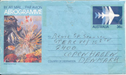 Australia Aerogramme Sent To Denmark Balmain 24-2-1983 - Aerogrammi
