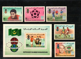 Mauretanien 1978 Marke Satz 584/88+Bl.19 Fussball WM Schon Postfrisch - Mauritania (1960-...)