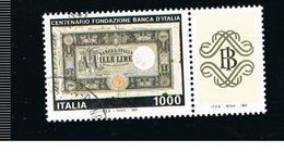 ITALIA REPUBBLICA  - SASS. 2080   -   1993   BANCA D' ITALIA (WITH LABEL )     -            USATO - 1991-00: Gebraucht