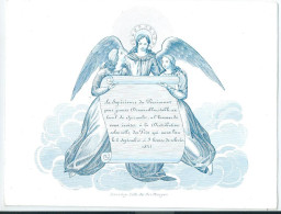 Porseleinkaart - Carte Porcelaine - Pensionnat Pour Jeunes Demoiselles - 1844 - 14x10,5cm - Ref 38 - Porcelana
