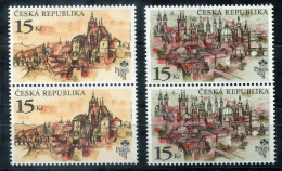 TSCHECHISCHE REPUBLIK 156-157 (2) Aus Bogen Mnh - Praga '98 - CZECH REPUBLIC / RÉPUBLIQUE TCHÈQUE - Unused Stamps