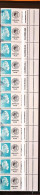 Roulette Bande De 11 Timbres Marianne D'YZ Turquoise Service Plus Ref Y&T A-2227 Gommé - Coil Stamps