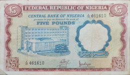 NIGERIA 5 POUNDS 1968 P-13a VF++ SERIES 34 461610 - Nigeria