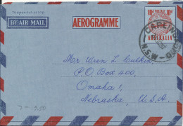 Australia Aerogramme Sent To USA Carlingford 28-10-1957 - Aerogramas
