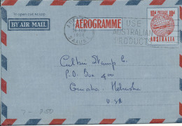 Australia Aerogramme Sent To USA Adelaide 20-2-1956 - Luchtpostbladen