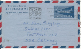 Australia Aerogramme Sent To Germany Sydney 15-8-1961 - Aerogramas