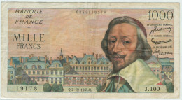 1000 FRANCS RICHELIEU Q 2 12 1954 Q 19178 J 100 - 1 000 F 1953-1957 ''Richelieu''