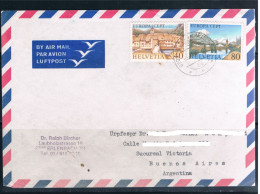 Storia Postale Svizzera 1977. Lettera Per  Argentina - Storia Postale