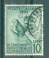 ITALIE - N°613 Oblitéré - 3° Recensement Industriel Et Commercial. - 1946-60: Used