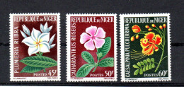 Niger 1965 Satz 91/93 Blumen/Orchids Schon Ungebraucht/MLH - Niger (1960-...)