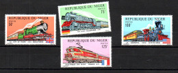 Niger 1975 Satz 460/63 Trains/Eisenbahn/Zuge Postfrisch - Níger (1960-...)