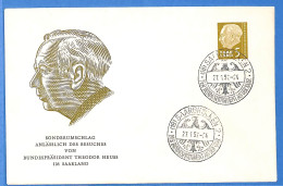 Saar - 1957 - Lettre FDC De Saarbrücken - G30630 - Lettres & Documents