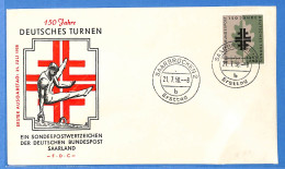 Saar - 1958 - Lettre FDC De Saarbrücken - G30622 - Storia Postale
