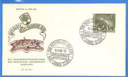 Saar - 1958 - Lettre FDC De Homburg - G30605 - Cartas & Documentos