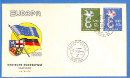 Saar - 1958 - Lettre FDC De Saarbrücken - G30609 - Brieven En Documenten