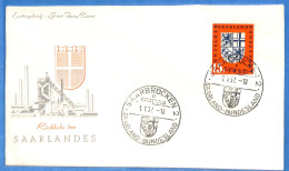 Saar - 1957 - Lettre FDC De Saarbrücken - G30603 - Storia Postale