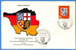 Saar - 1957 - Lettre FDC De Saarbrücken - G30600 - Brieven En Documenten