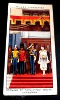 Wills's Cigarettes Adv. Card, The Opening Of Parliament House, Canberra 1935 - Sonstige & Ohne Zuordnung