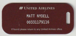 Bagage Pas - Luggage Tag Pass United Airlines The Red Carpet Club Chicago Illinois (USA) - Etiquetas De Equipaje