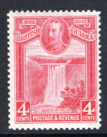 British Guiana 1931 KGV - Centenary Of County Union - 4c Kaieteur Falls HM (SG 285) - British Guiana (...-1966)