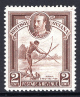 British Guiana 1934-51 KGV Pictorials - 2c Shooting Fish HM (SG 289) - Britisch-Guayana (...-1966)