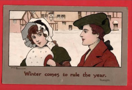 ETHEL PARKINSON    ART DECO COUPLE   WINTER COMES TO RULE THE YEAR  Pu 1905 - Parkinson, Ethel