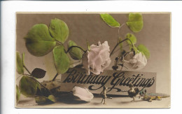 Y27527/ Birthday Greetings  Foto AK Kleine Figuren 1921 - Geburtstag