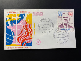 Enveloppe 1er Jour "Général Charles De Gaulle" - 09/11/1980 - PA61 - TAAF - Iles Kerguelen - FDC