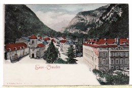 20747 / LARUNS (64) Vallée D'Ossau EAUX CHAUDES Vue Centre Village Place Eglise 1900s -VILLATTE Tarbes Basses Pyrénées - Laruns