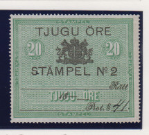 Zweden Fiskale Zegel Cat. Barefoot : Staempel (Adjustments) 3B - Revenue Stamps