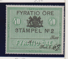 Zweden Fiskale Zegel Cat. Barefoot : Staempel (Adjustments) 6B - Revenue Stamps