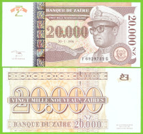 ZAIRE 20000 ZAIRES 1996 P-72 UNC - Zaïre