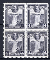British Guiana 1934-51 KGV Pictorials - 4c Kaieteur Falls Block HM (SG 291) - British Guiana (...-1966)